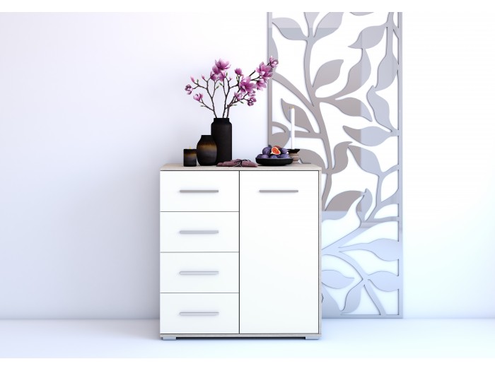 Скрин FRIDA 01 MINI (бяло/сонома)